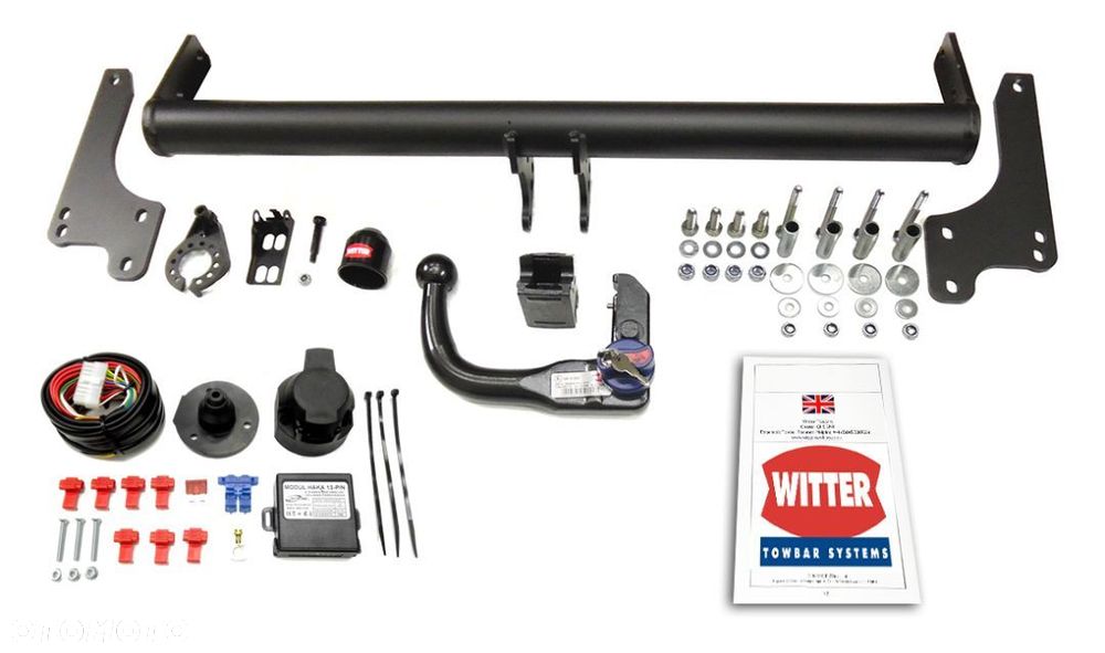 Hak Holowniczy Witter Automatycznie Wypinany Odpinany Pionowo Moduł 13 pin Dacia Duster FL13 2WD 4WD - 4