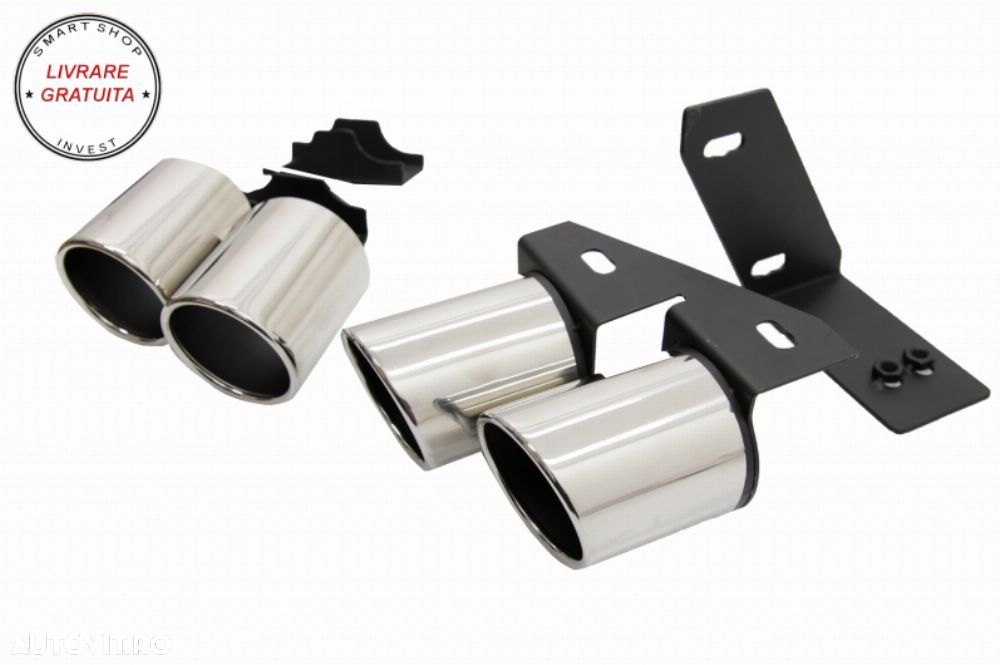 Difuzor Bara Spate cu Ornamente Evacuare Audi A4 B9 8W S-line (2016-2018) Sedan Av- livrare gratuita - 10