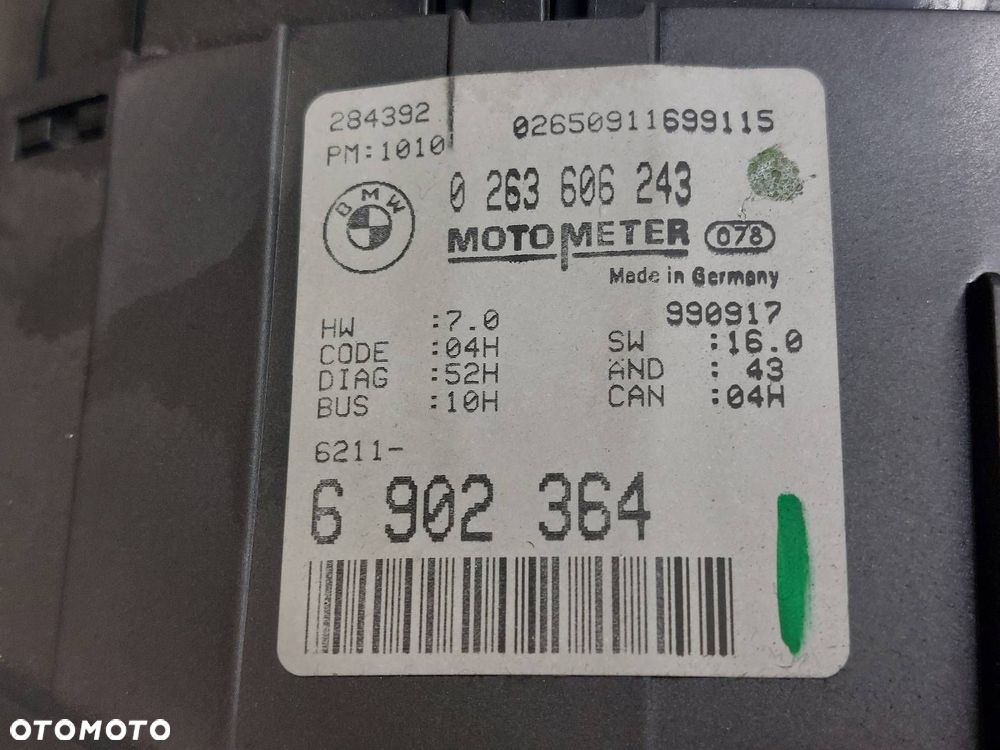 LICZNIK ZEGARY BMW E46 2.0 D M47 6902364 ID: 238012 - 3