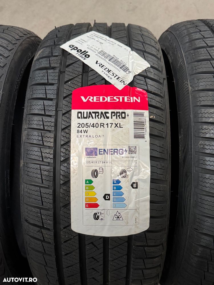 Vând 4 anvelope 205/40/17 vredestein de patru sezoane noi - 2