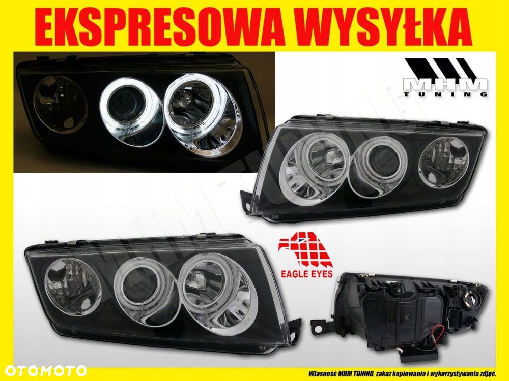 reflektory lampy black tuning skoda fabia i 1 6y - 2