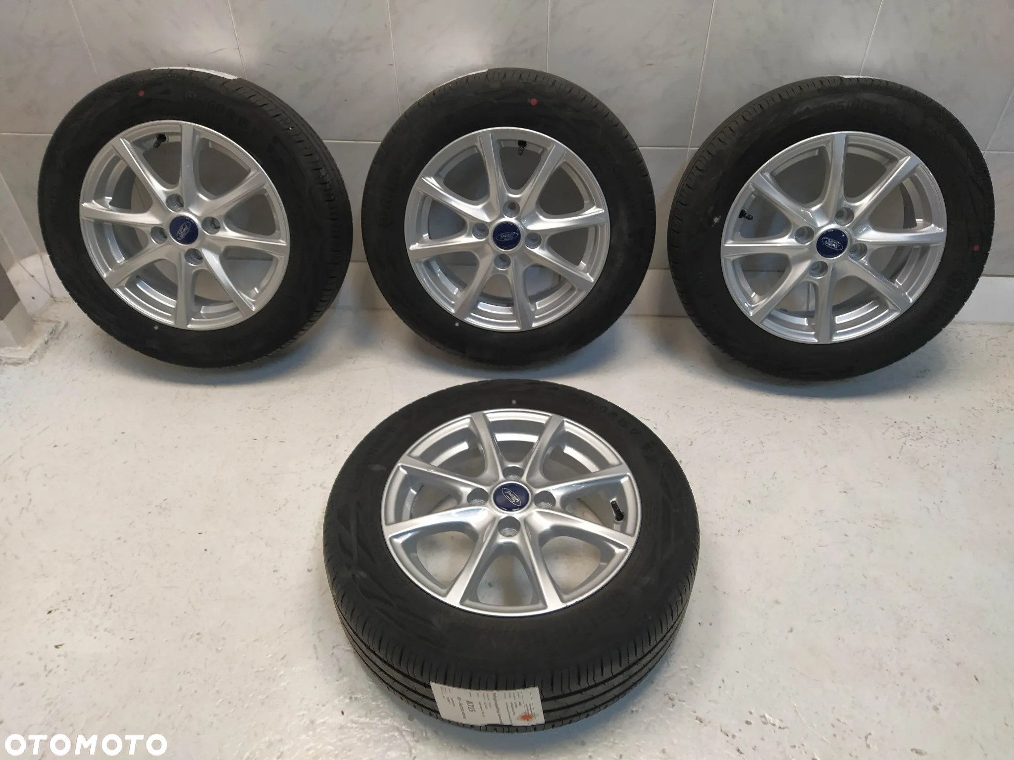 FORD FIESTA MK6 MK7 MK8 B-MAX 6X15 ORYGINALNE FELGI ALUMINIOWE R15 ET45 4X108 OPONY CONTINENTAL 195/60 KOŁA - 2