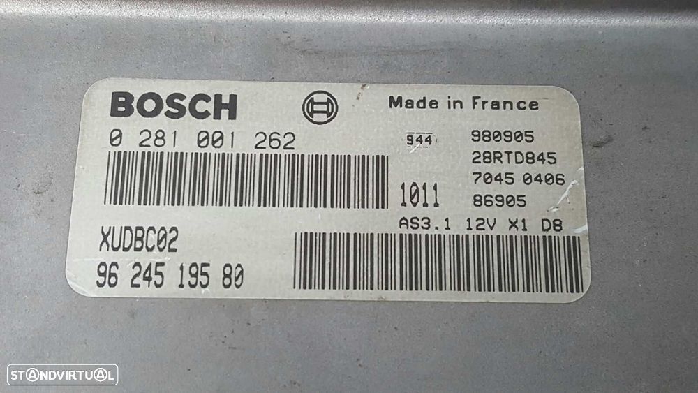 CENTRALINA DO MOTOR UCE PEUGEOT 406 BERLINA (S1/S2) 1.9 DIESEL - 3
