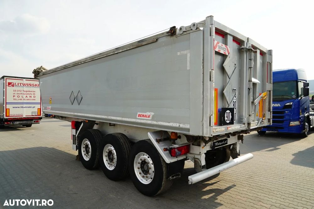Benalu BASCULĂ BENALU / 29 m³ / ALUMINIU / AXĂ RIDICATĂ / GREUTATE: 5.000 KG / JANTE DIN ALIAJ / PRELATĂ ELECTRICĂ / IMPORTAT - 5
