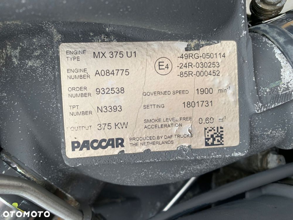 KOMPLETNY SILNIK DAF XF CF 105 MX 375 U1 510KM - 9