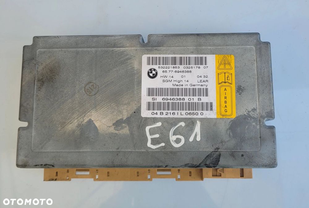 MODUŁ SENSOR PODUSZEK AIRBAG BMW E60 E61 6946388 - 1