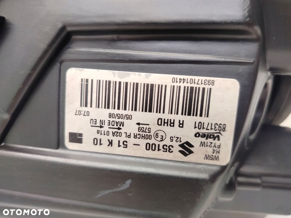 SUZUKI SPLASH 08R- REFLEKTOR LAMPA PRAWY PRZÓD PRAWA PRZEDNIA - 5