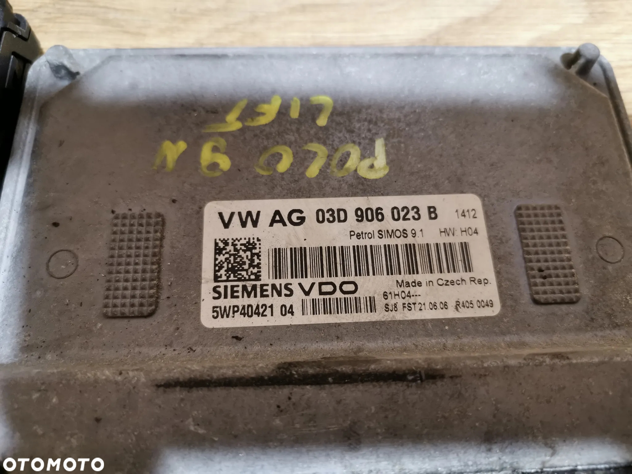 Sterownik Silnika Zestaw Startowy VW Polo 9N 1.2 12V 03D906023B - 4