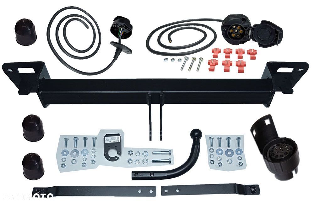 HAK HOLOWNICZY + WIĄZKA GNIAZDO 7PIN FIAT GRANDE PUNTO + 3 III + 2012 + EVO + 199 + FL FACELIFTING - 1