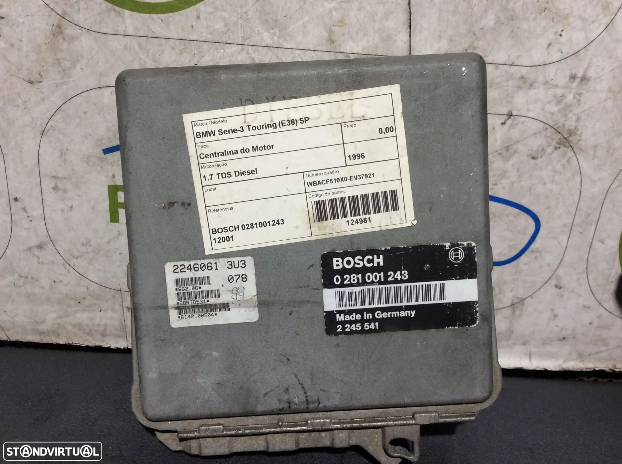 Centralina do motor BMW E36 1.7 TDS - 1