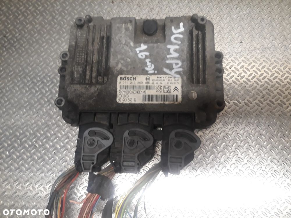 ZESTAW STARTOWY CITROEN JUMPY II 1,6 HDI STEROWNIK  0281013869  9664356980 - 2