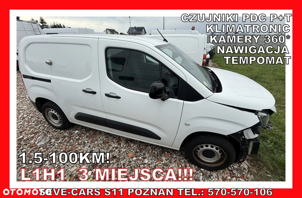 Peugeot PARTNER L1H1 3 MIEJSCA 100KM, klima,kamera, nawigacja, tempomat, sensory - 1