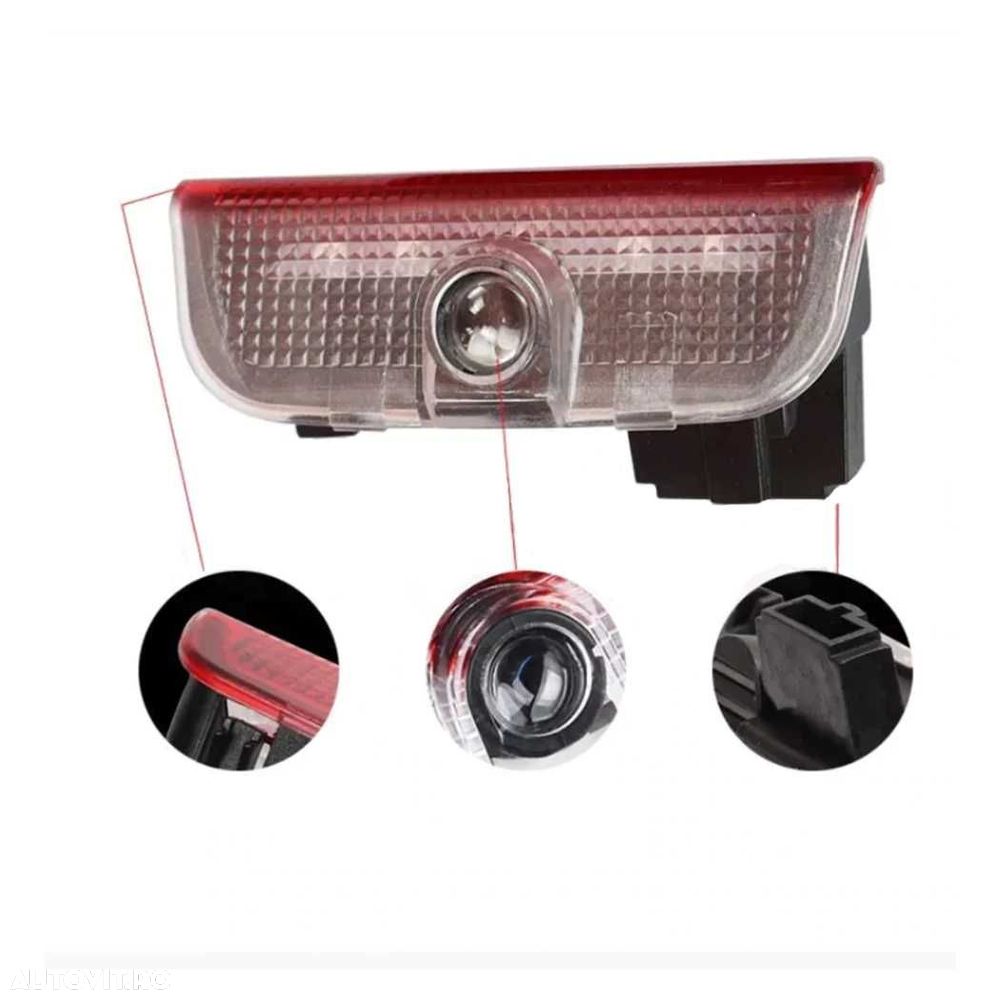 Set 2 lampi logo portiere VW Tiguan, Touareg, Golf 5, 6, 7, Jetta - 3