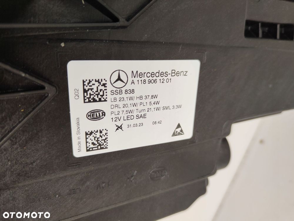 mercedes cla w118 lampa prawa usa a1189061201 new! - 3