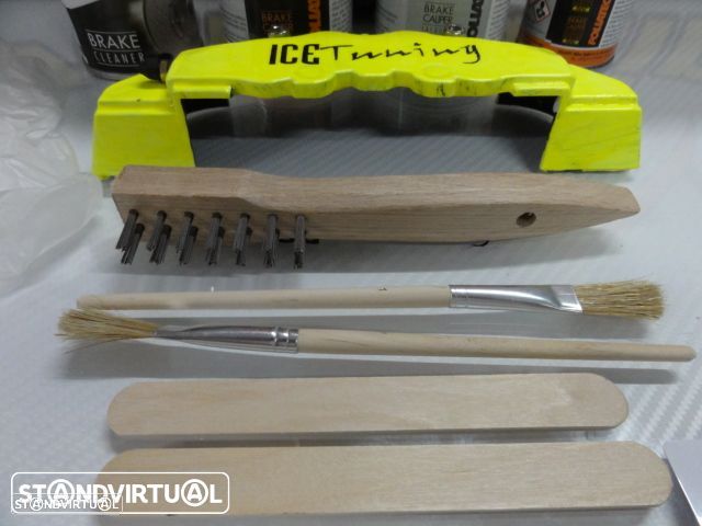 Tinta alta temperatura Foliatec de cor Amarelo Neon Brilhante para bombas / pinças travão, kit 3 c - 11