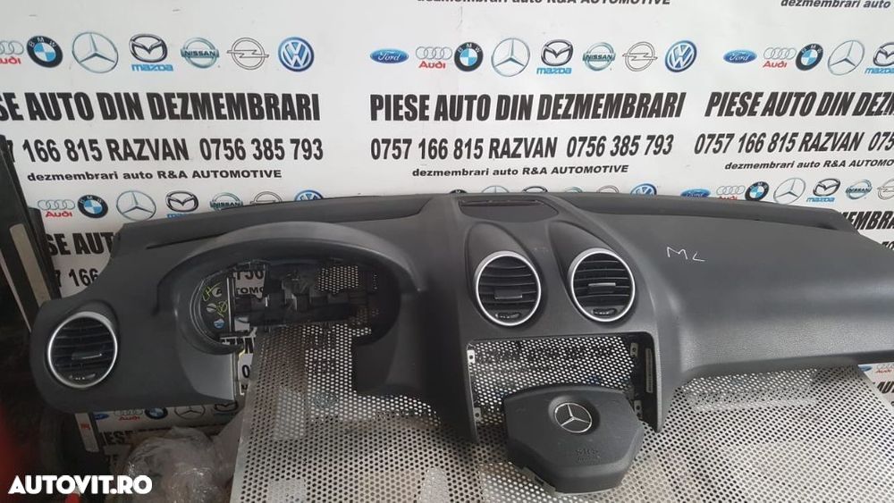 Plansa Bord Kit Airbag Mercedes ML W164 Volan Stanga Impecabila - 2