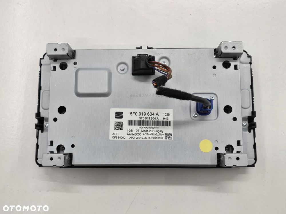 SEAT LEON III 15R EKRAN WYŚWIETLACZ RADIA NAWIGACJI 5F0919604A - 2