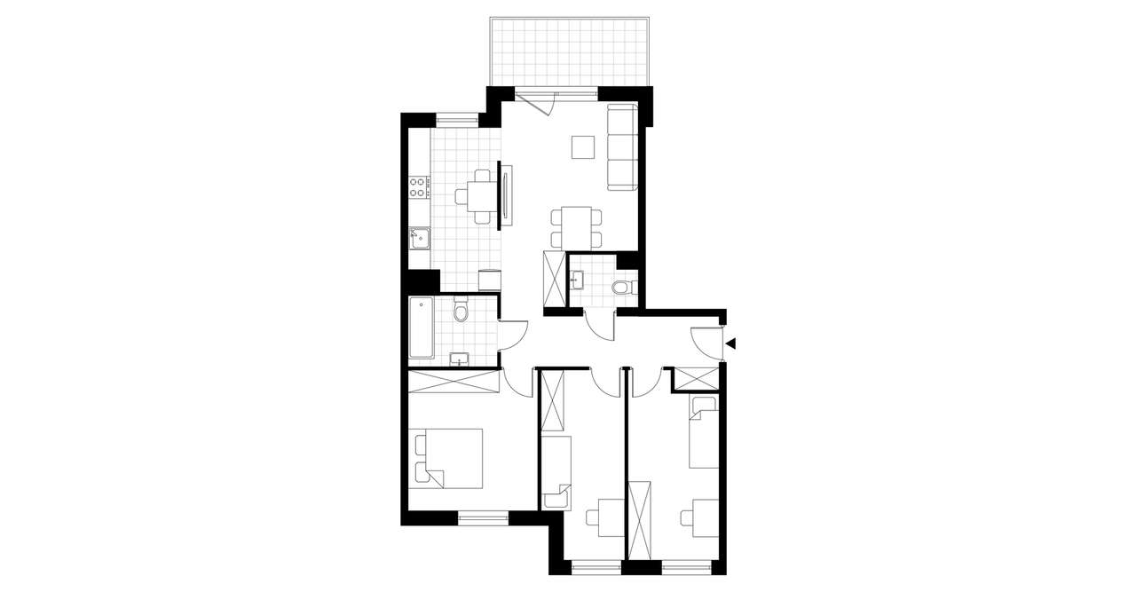 4-pokojowe mieszkanie 77m2 + balkon Bezpośrednio - Pełny obrazek: 3/15