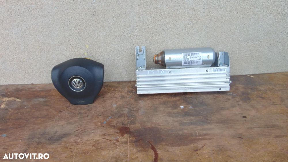 Airbag volan-airbag pasager Volkswagen Transporter T5 facelift 2.0 diesel an 2009-2015 cod 7E0880201Q/7H1880202C - 1