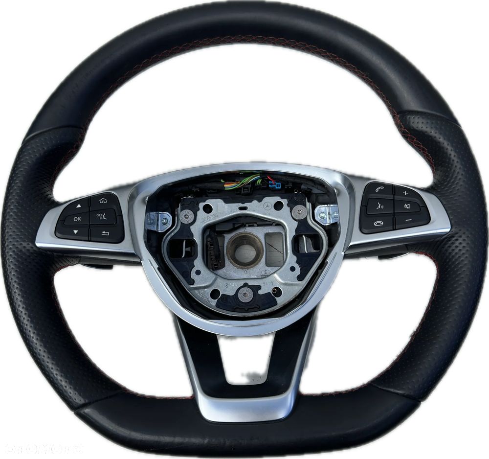 KIEROWNICA AMG SKORA CZERWONA NIC PODUSZKA AIRBAG KOMPLET MERCEDES C W205 GLC W253 ORYGINAL DEMONTAZ - 2