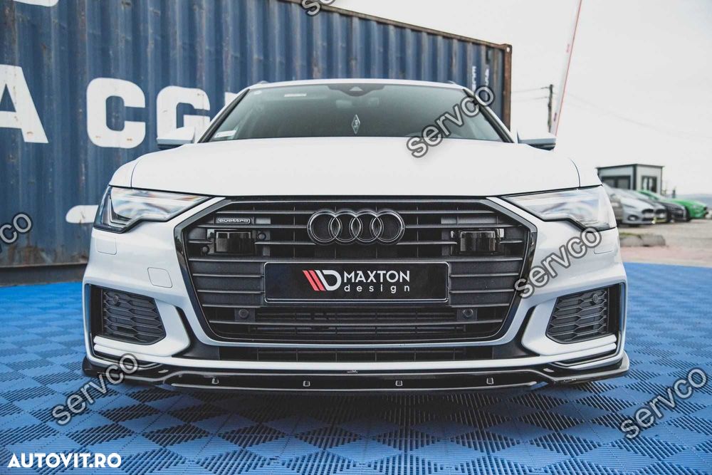 Prelungire lip bara fata Audi A6 S6 C8 S-Line 2019- v6 - Maxton Design - 8
