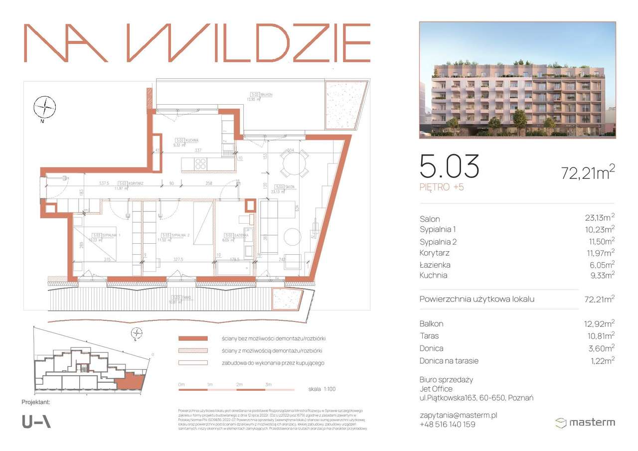 Przestronne 3-pokojowe mieszkanie na Wildzie | ul. Sikorskiego 40