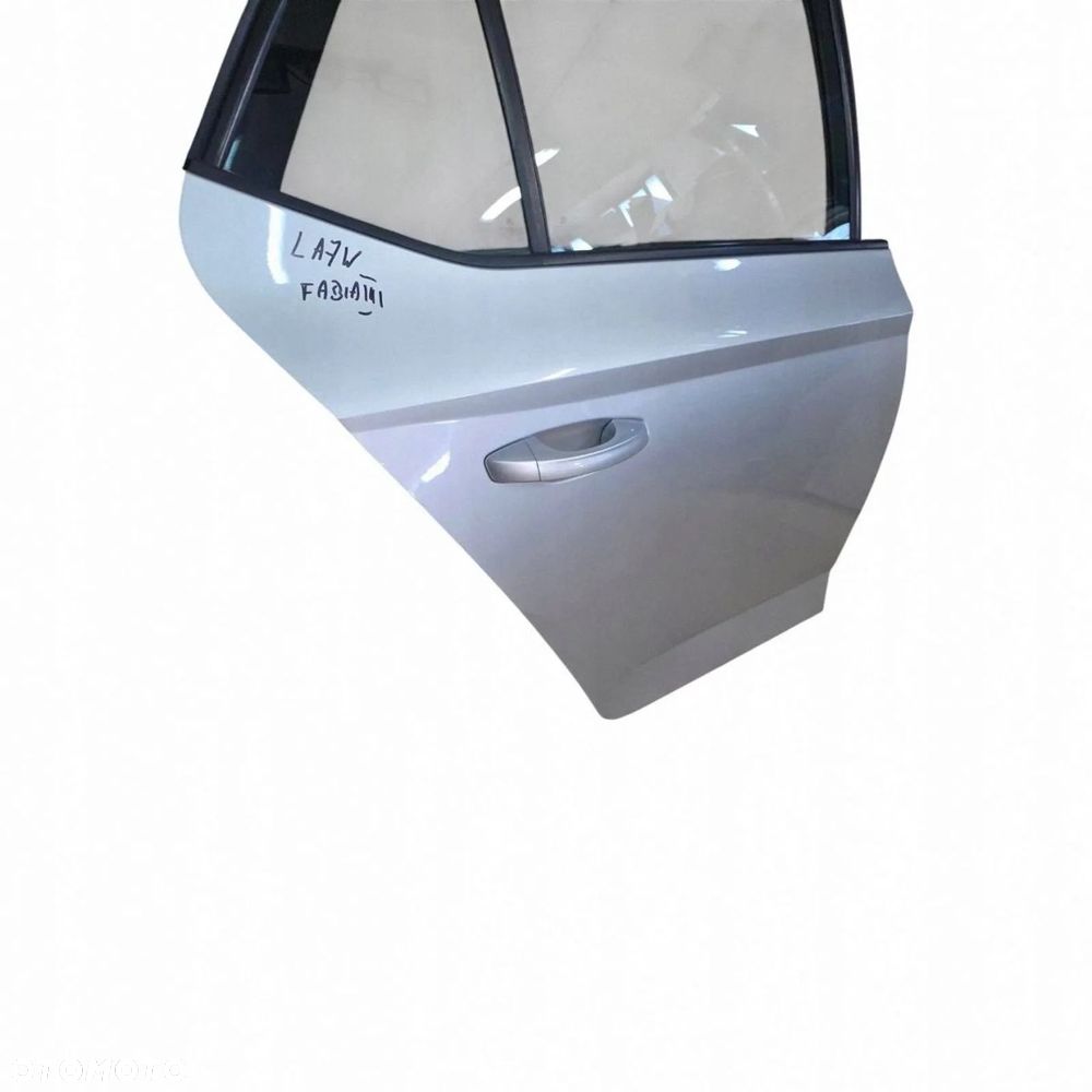 DRZWI TYLNE TYŁ PRAWE KOMPLETNE SKODA FABIA III HB HATCHBACK 5D KOLOR LA7W - 3