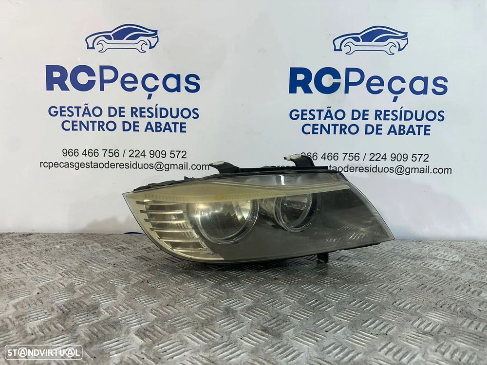 .Farois Oticas Frente Frontal Esquerda Direita Original Halogenio Valeo BMW Serie 3 E90 Carro Sedan E91 Touring Carrinha 2007 - 2013 - 12