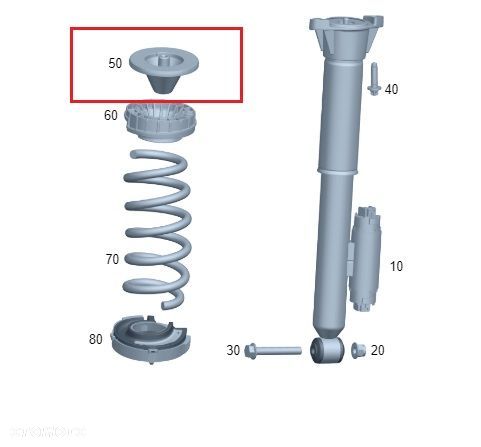 MERCEDES CLE GLC W206 W214 Poduszka sprezyny zawieszenia tyl gorna - 2