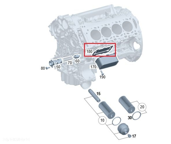 MERCEDES M176 M177 M178 Uszczelka chlodniczki oleju OE - 2