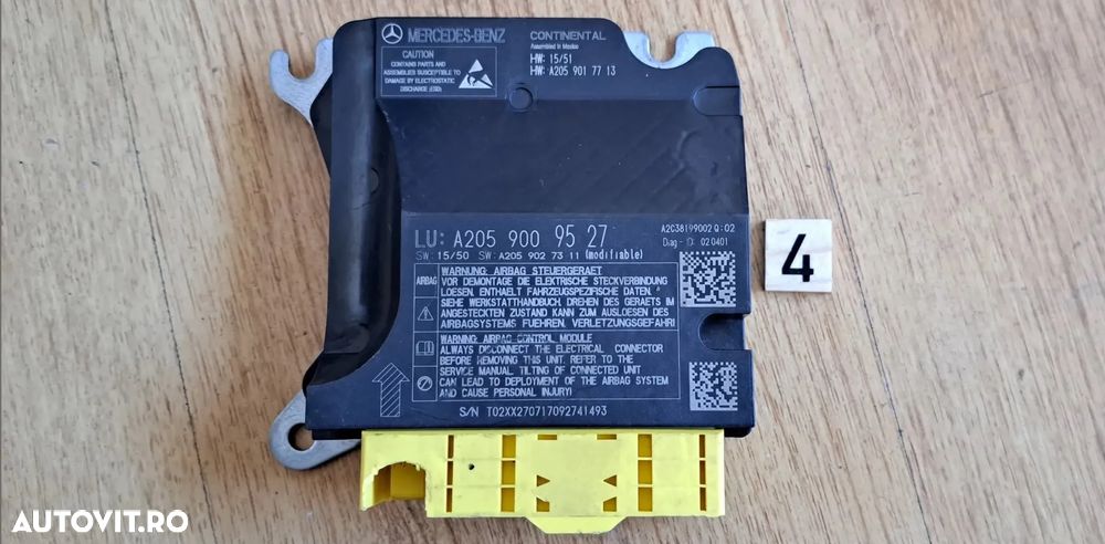 Calculator modul SAM airbag ECU SRS mercedes C-Class W205 - 1