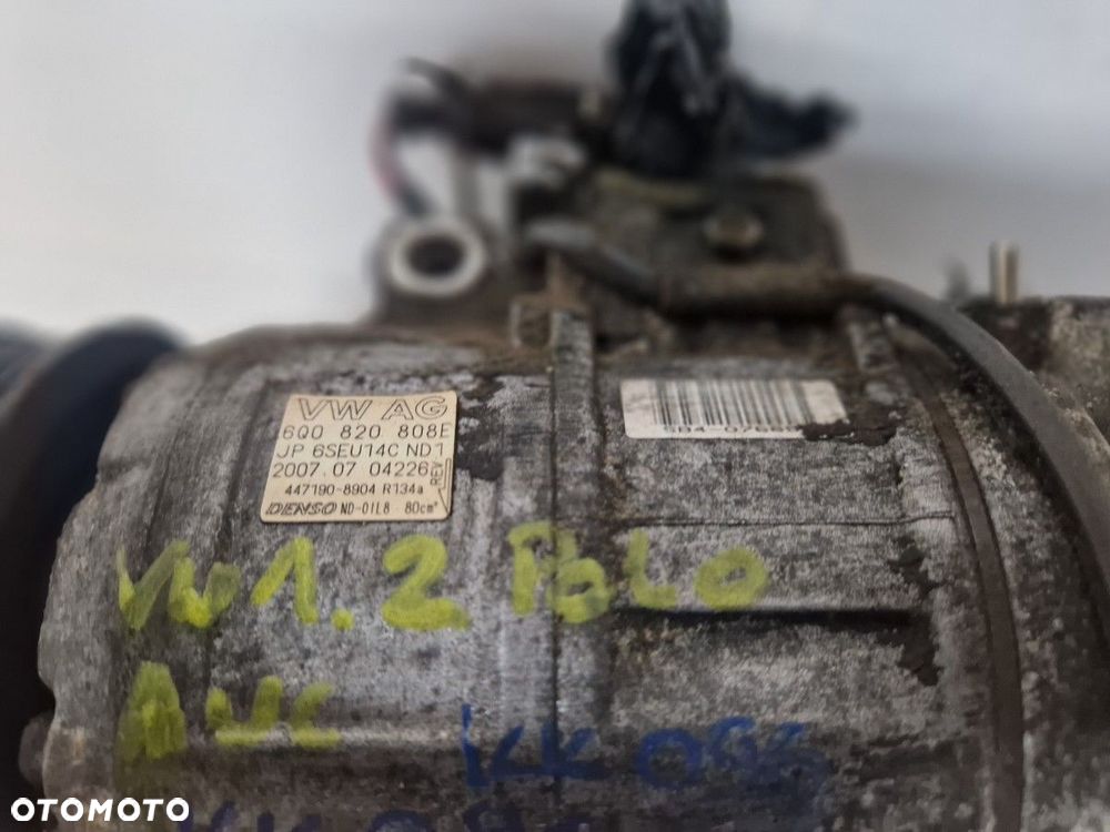 VW 1.2 POLO 6Q0820808E SPRĘŻARKA KOMPRESOR KLIMATYZACJI ORYGINALNY - 3