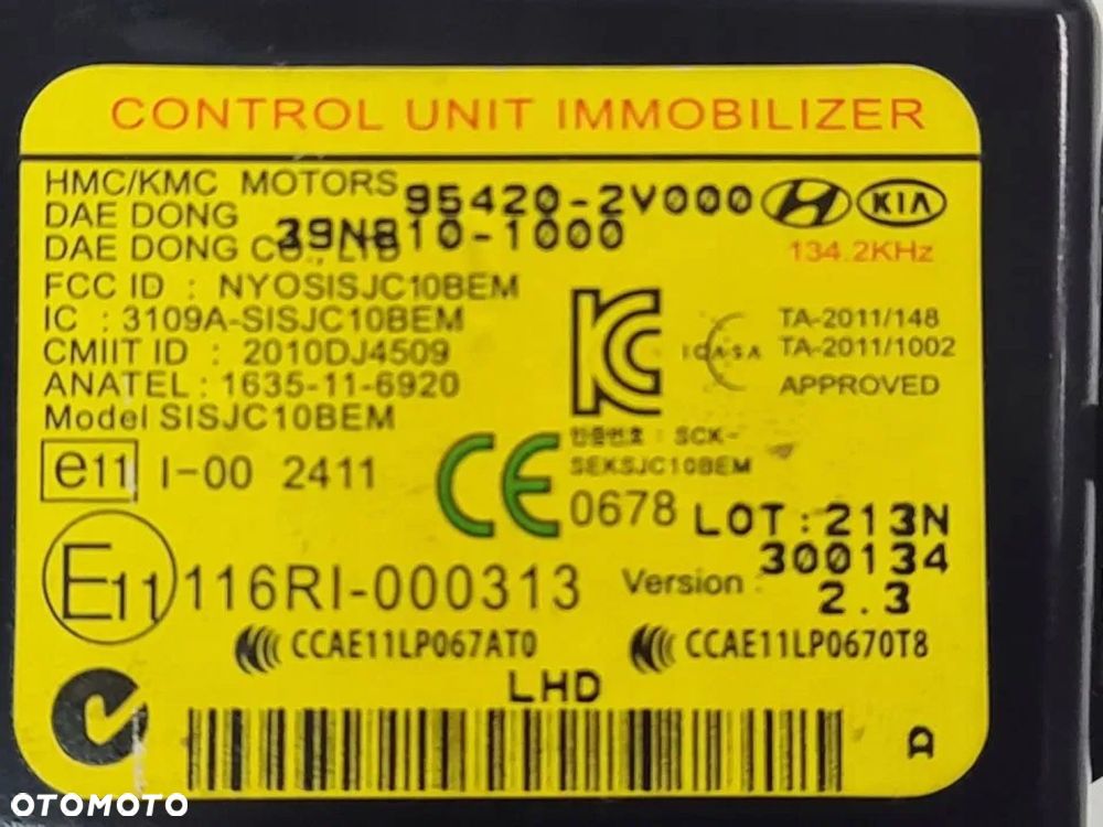 STEROWNIK MODUŁ IMMOBILIZER KIA CEED II 16RI000313 - 8