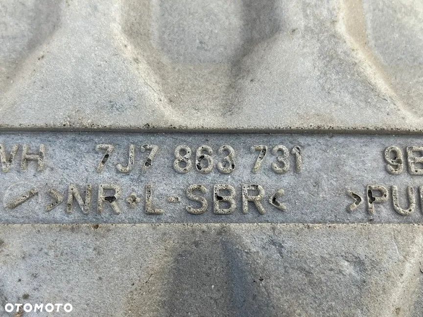 WYKŁADZINA KABINY MATA PODŁOGA GUMOWA GUMA TYŁ TYLNA VW T5 LIFT T6 DOKA BRYGADÓWKA 7J7863731 - 5