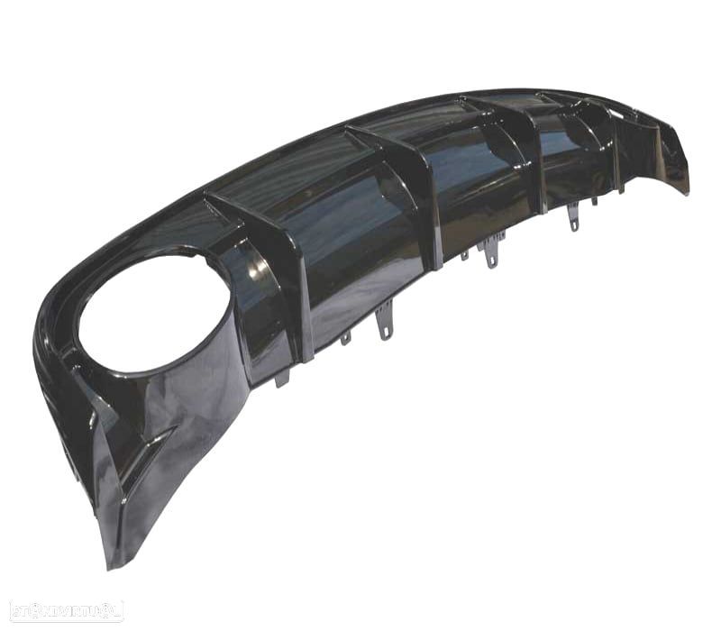 DIFUSOR AUDI A6 S LINE 15-18 LOOK RS6 PRETO BRILHANTE - 2