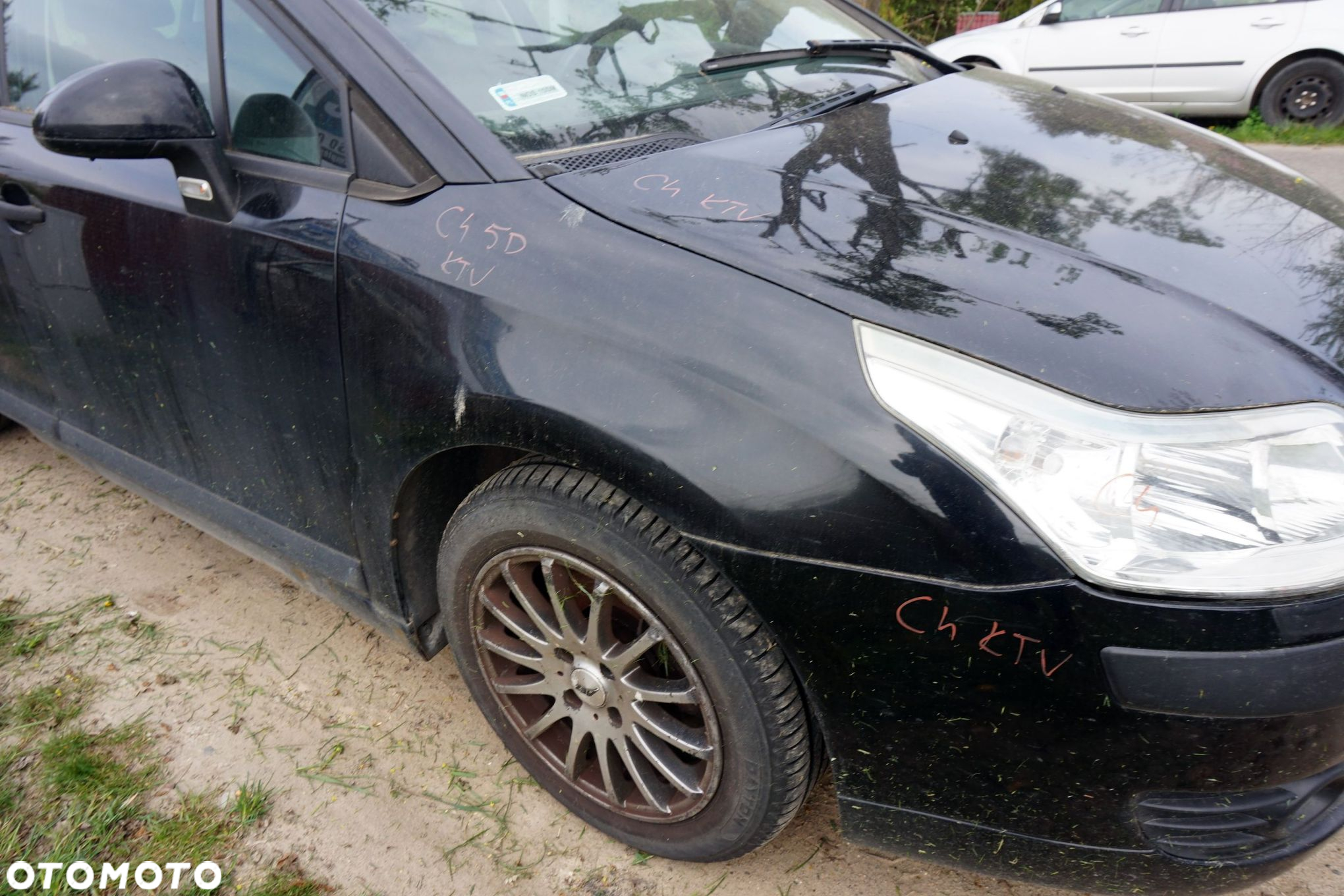 MASKA ZDERZAK BŁOTNIKI LAMPY C4 I KTV  CITROEN 2004-2008 CZARNY PRZÓD KOMPLETNY - 12