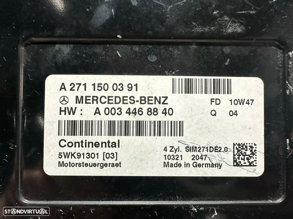.Centralina Original Motor Continental Mercedes Benz 271820 A271 150 03 91 / 5WK91301 SIM271DE2.0 - 1