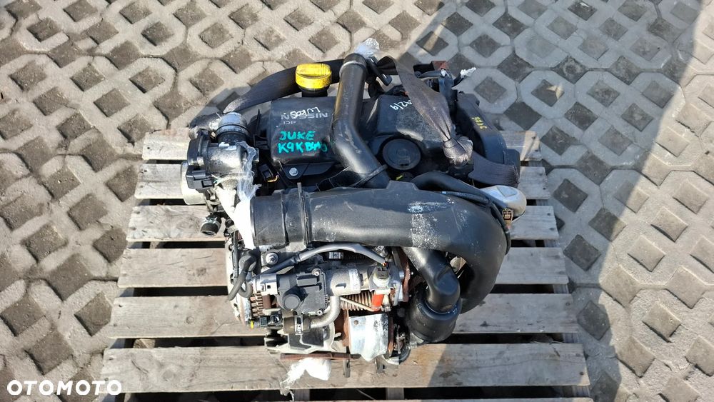 SILNIK KOMPLETNY K9KB410 1.5 DCI NISSAN JUKE F15 2012 OSPRZĘT CONTINENTAL - 1