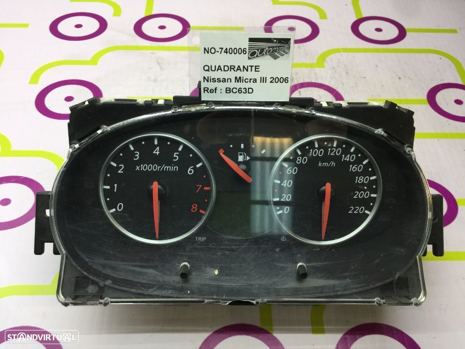 Quadrante Nissan Micra III 1.2 i 75 Cv de 2006 - Ref: BC63D - NO740006 - 1