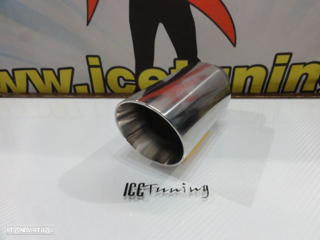 Ponteiras De Escape Redonda 88mm X 195MM 100% Inox - 3