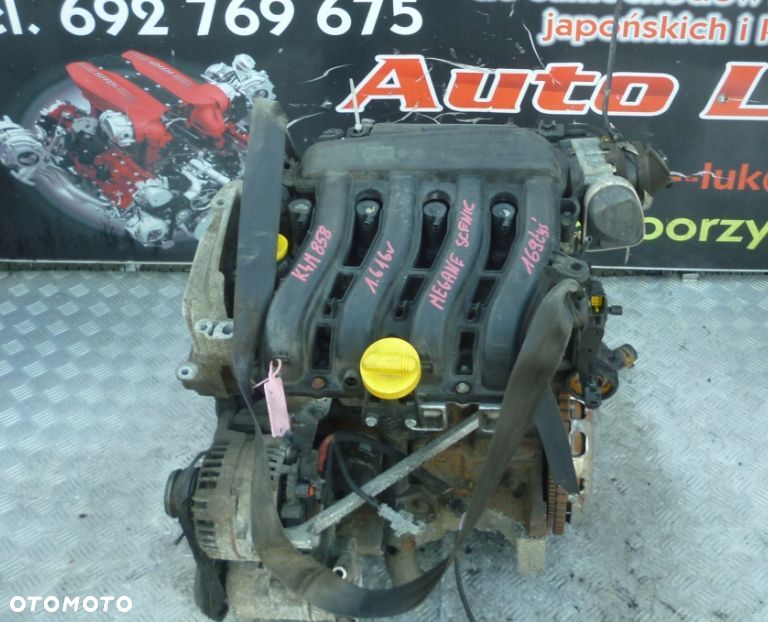 SILNIK RENAULT MEGANE SCENIC 1.6 16V K4M858 169 TYS - 1