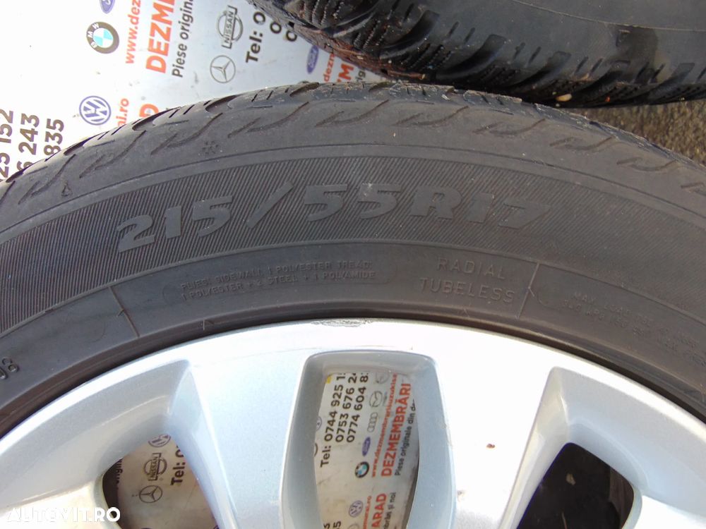 Jante aluminiu Ford Mondeo mk5 S max Kuga Galaxy 3 r17 jante aliaj cu anvelope iarna 215/55/r17 - 7