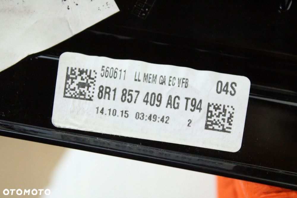 ORYGINALNE LUSTERKO ZEWNĘTRZNE LEWE 15 PIN POŁYSK AUDI Q5 8R LIFT LY9C USA - 9