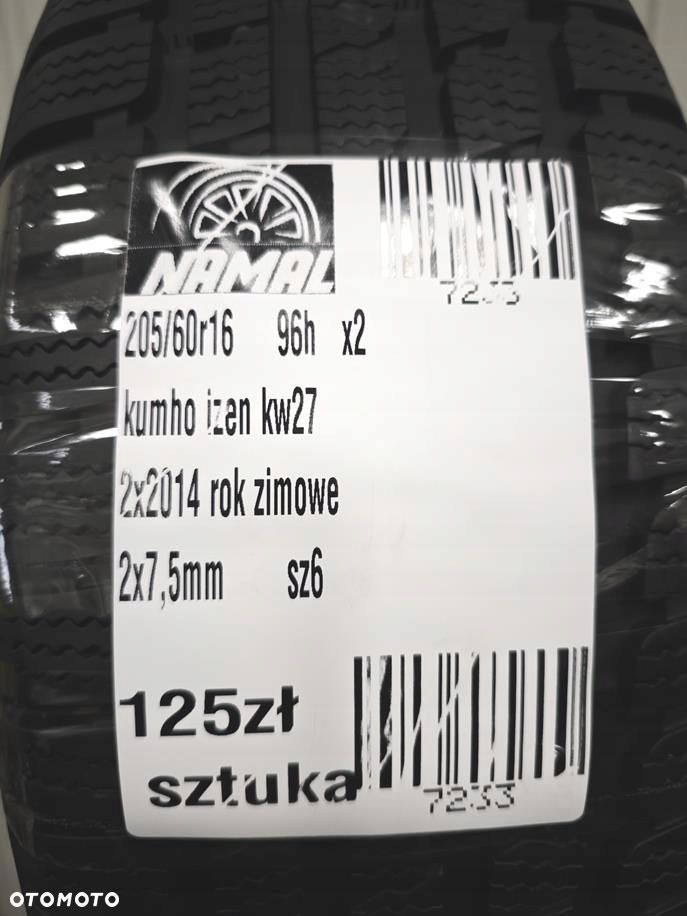 205/60R16 kumho opony zimowe 7,5mm 7233 - 8