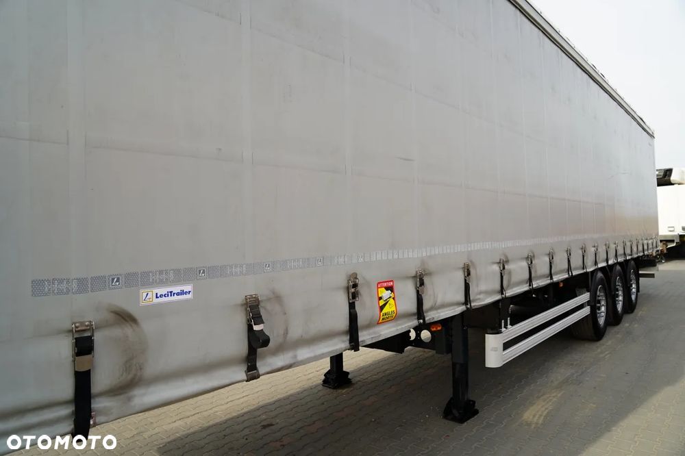 LeciTrailer FIRANKA / STANDARD / MOCNA PODŁOGA SZYNA DESKA / OŚ PODNOSZONA / OPONY 100%  / OSIE SAF - 12