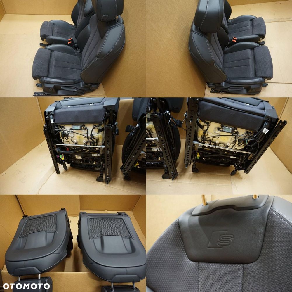 FOTELE KANAPA BOCZKI AUDI A4 B9 S-LINE SEDAN GARZENE QQ1 ALCANTARA - 5
