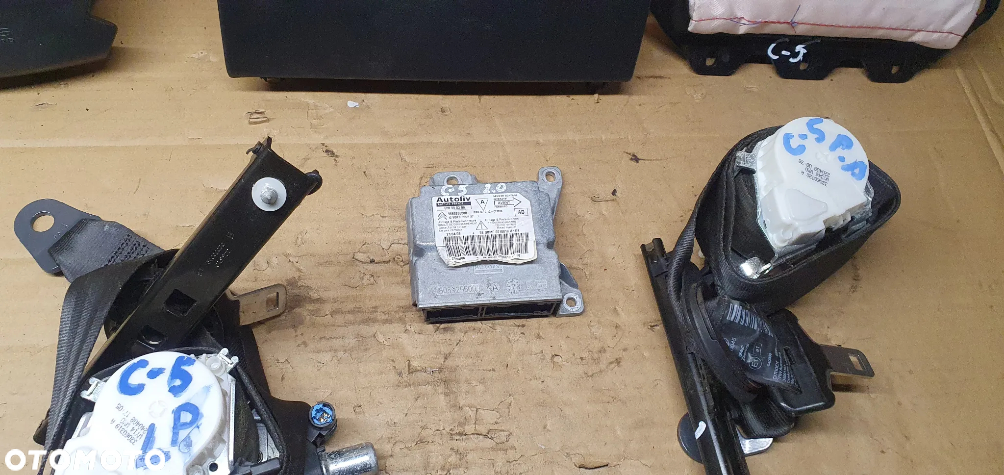 Konsola poduszki pasy AIRBAG  sensor zestaw naprawczy Citroen C5 III - 6