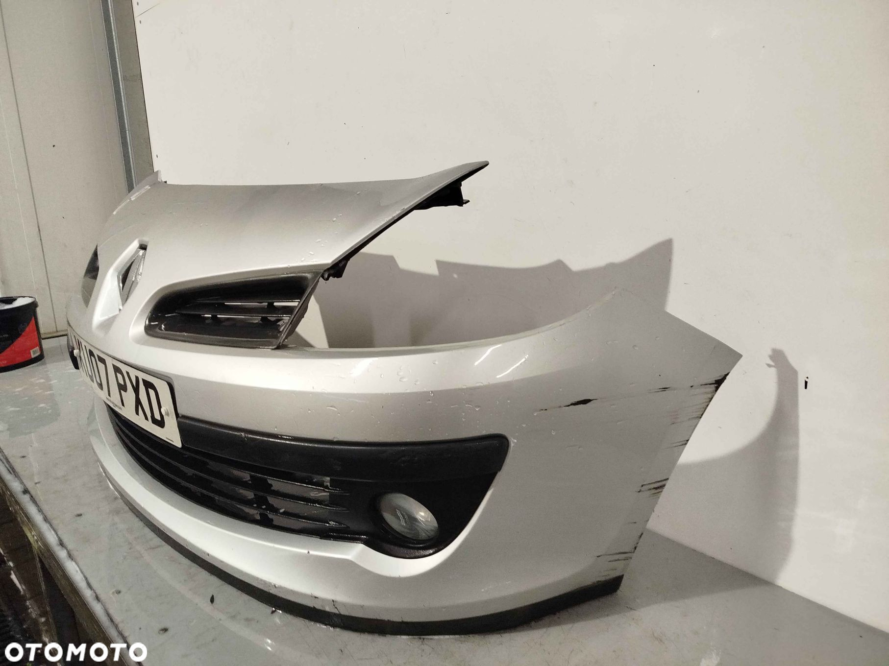 ^ ZDERZAK PRZÓD PRZEDNI DO RENAULT CLIO III 3 TED69 SREBRNY HALOGENY - 2