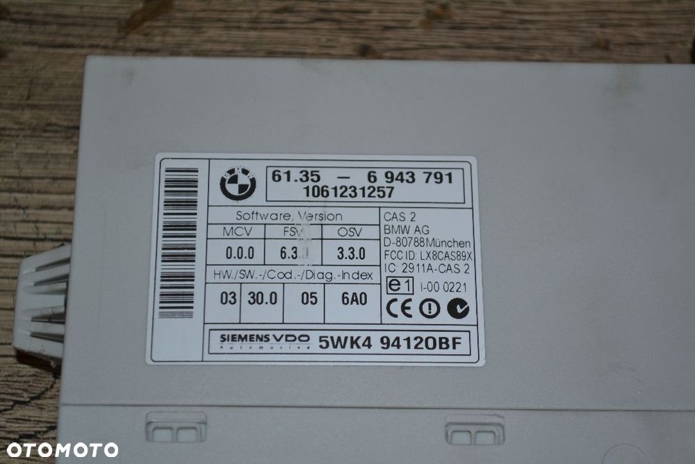 BMW E60 E61 E63 E64 E81 E87 E90 MODUŁ STEROWNIK KOMFORTU 6943791 - 2