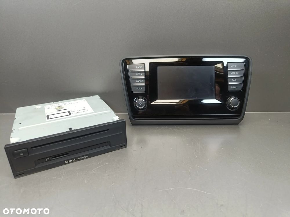 Radio Ekran Skoda Octavia 3 III Czytnik Multimediów Wyświetlacz 5E0035840A 5E0919605B - 1